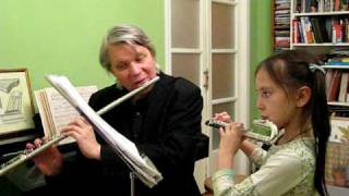 Flute Duet Winter ade Kinderlied German Childrens Songs Querflöten duett [upl. by Coriss]