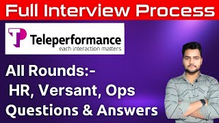 Teleperformance interview  Teleperformance versant test  Teleperformance  Teleperformance ops [upl. by Haynor]