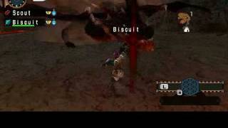 MHFUnite HR9 Crimson Fatalis Melee With Biscuit [upl. by Ahcsas714]