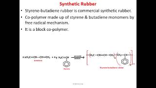 Synthetic Rubber Styrenebutadiene rubber [upl. by Eelyrag817]