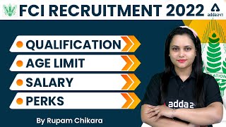 FCI Recruitment 2022  Qualification Age Limit Salary Perks by Rupam Chikara [upl. by Analed]