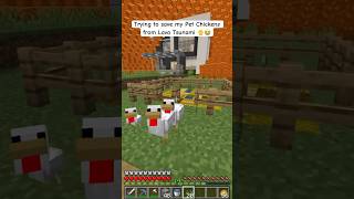 Saving my Chickens from a Lava Tsunami in Minecraft minecraft [upl. by Treboh]