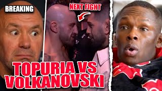 Ilia Topuria vs Alexander Volkanovski 2 is NEXT Israel Adesanya responds to Shara Magomedov [upl. by Enoved]