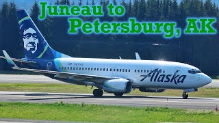 Full Flight Alaska Airlines B737700 Juneau to Petersburg AK JNUPSG [upl. by Gaskin]