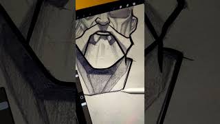 Procreate line art inking tutorial shorts digitaldrawing ASMR DIY manga doodleart doodle studio [upl. by Fabrienne]