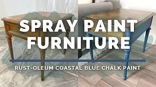 How to Spray Paint Furniture with RustOleum Chalked Spray Paint [upl. by Ajuna]