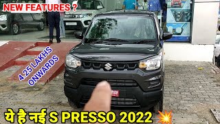 New Maruti Suzuki S presso 2022 updated model  vxi plus top model on road price features review [upl. by Derek]