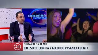 Toxicólogo por fiestas de fin de añoquotLo que más podría dañar es comer y tomar alcohol en excesoquot [upl. by Nailliw]