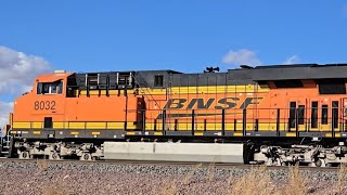 BNSF 8032 west in Kingman Arizona from 2 different angles 11152024 [upl. by Ardiekal]