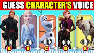 🔊 IMPOSSIBLE Guess The Frozen characters by their Voice  Kristoff Anna Elsa Sven Hans olaf [upl. by Lila]