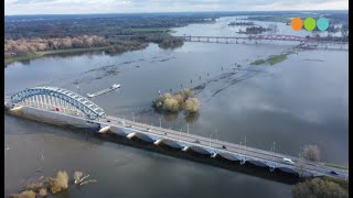 Hoogwater in de IJssel bij Zwolle 2023 [upl. by Ceciley]