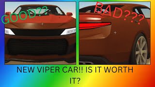 NEW VIPER CAR REVIEW IN DUSTY TRIP IS IT WORTH IT [upl. by Ycram678]