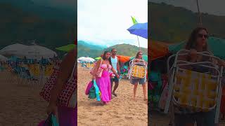 🏖️ Brazil Beauty Beach  Maresias Beach Walk shorts beach travel praia [upl. by Anton]