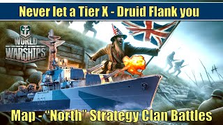 Never let a Druid Flank you Map North Clan Battles worldofwarships druid [upl. by Laurance]