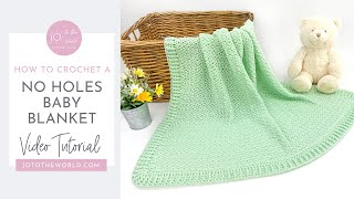 Charming No Holes Crochet Baby Blanket  Square Baby Blanket Crochet Pattern Without Large Holes [upl. by Anstice]