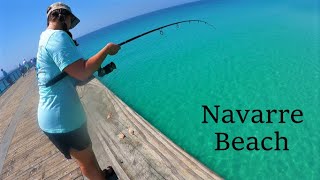 Pier Fishing in the Worlds Clearest Water Navarre Beach FL [upl. by O'Donnell]