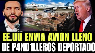 BOMB4ZA EEUU ENVIA AVION LLENO DE P4ND1LLEROS DEPORTADOS DE EL SALVADOR [upl. by Enedan177]