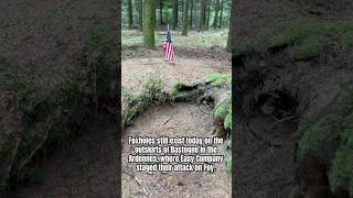 Easy Company Foxholes still exist today on the outskirts of Bastogne in the Ardennes ww2history [upl. by Netnert945]