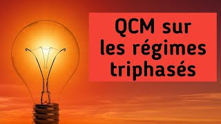 Préparation concours ONE QCM 9 régime triphasé [upl. by Eilime]