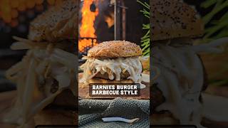 Barnies burger barbecue style  kip hamburger op de grillring barbecue [upl. by Cyler869]