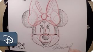 HowTo Draw Minnie Mouse  Disneys Hollywood Studios [upl. by Oneg]