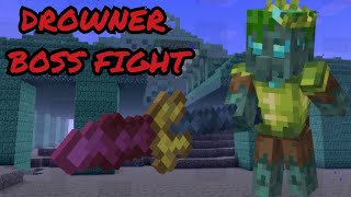 Minecraft Call of Drowner Drowner Boss Fight  1201 Mod [upl. by Christiano]