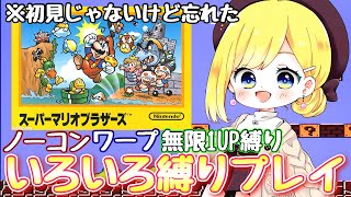 【スーパーマリオブラザーズ】♯3 ノーコンワープ無限１UP縛り！アクションゲーム超超超得意だし～サクサク進められるでしょ～！嘘【FC スーパーマリオブラザーズ宝姫るうVtuber】 [upl. by Christel]