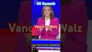 Vice presidential debate 2024 Vance vs Walz in 60 seconds  donaldtrump kamalaharris debate usa [upl. by Llemaj]