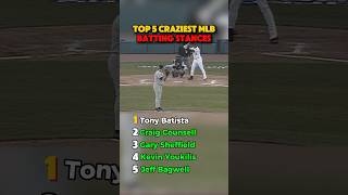 TOP 5 CRAZIEST BATTING STANCES baseball mlb baseballshorts [upl. by Safier]