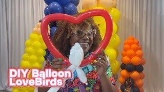 Parrot  Balloon Animals  How To Make One Balloon Heart [upl. by Nolad]