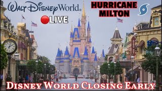 🔴LIVE WALT DISNEY WORLD Braces For HURRICANE MILTON Disney Parks Close Early disney milton wdw [upl. by Kyred]