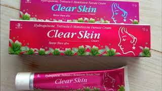 Clear Skin Cream Review amp Uses। पुराने निसान किसी भी तरह का हो व झाइयो को दूर करने में खास 🔥🔥 [upl. by Annaoi]