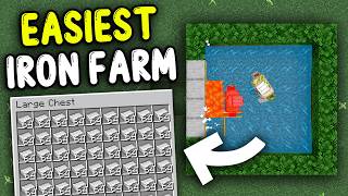 EASY IRON Farm Minecraft Bedrock 121 [upl. by Slocum]