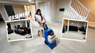 Deep Cleaning Carpet At Home DIY  New Home Basement Tour satisfying hindi [upl. by Elhsa]