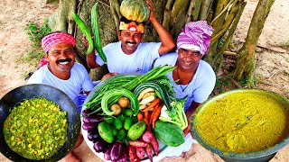 Bengali Khichuri Labra amp Beguni Complete Traditional Village Veg Lunch Recipes  Village Food [upl. by Anihc]