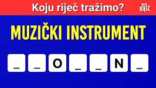 Pogodi traženu riječ Možeš li riješiti svih 20 zadataka za manje od 10 sekundi [upl. by Eiramanna]