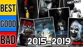 HORROR MOVIE TIER LIST 20152019 [upl. by Karen]