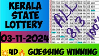 03112024 Kerala lottery guessing  Kerala lottery  Kerala lottery result [upl. by Kilian]