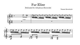 Beethoven  Für Elise  My Piano Arrangement Audio  Sheet Music  Tomasz Kowalczyk [upl. by Drawe888]