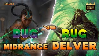 BUG Midrange vs RUG Delver  Mtg LEGACY ESP [upl. by Sada974]