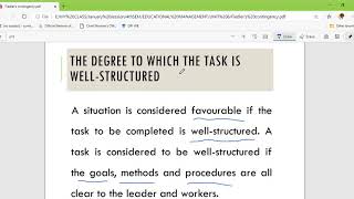 Fiedlers Contingency Theory of Leadership [upl. by Eimarej]