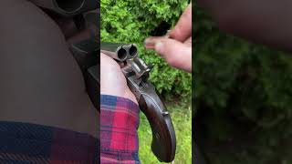 15mm06inch Pinfire with Loading Lever antique blackpowder gun pistol doublebarrel viral [upl. by Ynnad209]