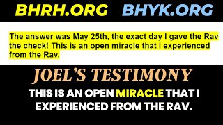 JOEL TESTIMONY  Miracle Tzedakah Baby [upl. by Amitarp]