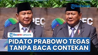 Banjir Aplaus Gaya Prabowo Percaya Diri Tanpa Baca Contekkan Pamerkan Kekayaan Alam RI di APEC [upl. by Nnaycnan836]