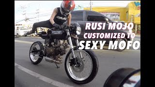 Garage Visits  Custom Cafe Race from a Rusi Mojo 110  Iron Macchina Customs [upl. by Poll]