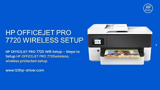 HP Officejet Pro 7720 setup  wireless setup  Ink cartridge Install  USB connection [upl. by Hoffert845]