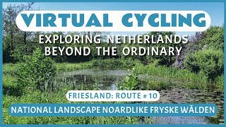 Fietsroute Nationaal Landschap Noardlike Fryske Wâlden  Virtueel Fietsen [upl. by Nnav]