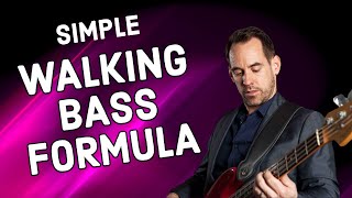 Simple Walking Bass Formula  For Bass Players No173 [upl. by Anilag]