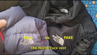 North face vest real vs fake How to spot fake North Face [upl. by Beryle]