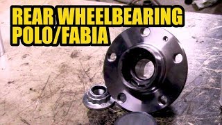 How to replace the rear wheel bearings on a Polo A1 A2 Fabia Ibiza Cordoba [upl. by Nednyl588]